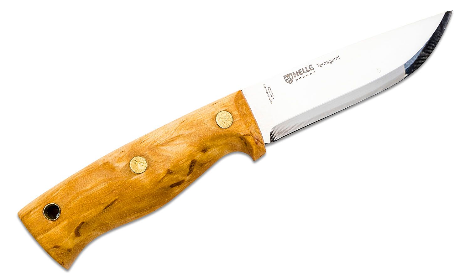 Helle Norway Harmoni Curly Birch & Walnut Fixed Blade Knife - Red Hill  Cutlery