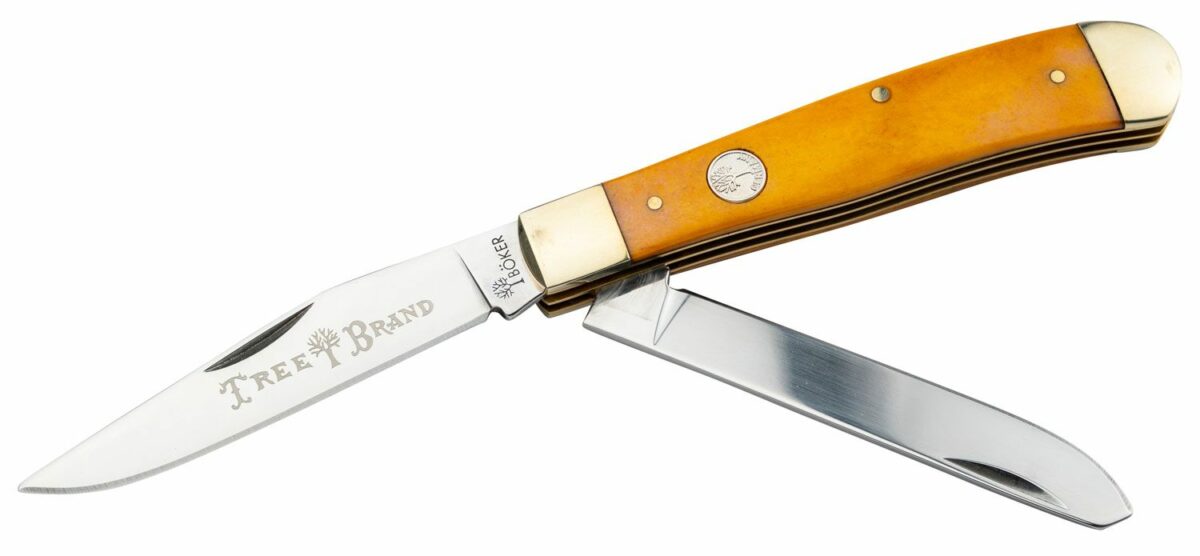 Boker Smooth Yellow Bone Trapper 2.0