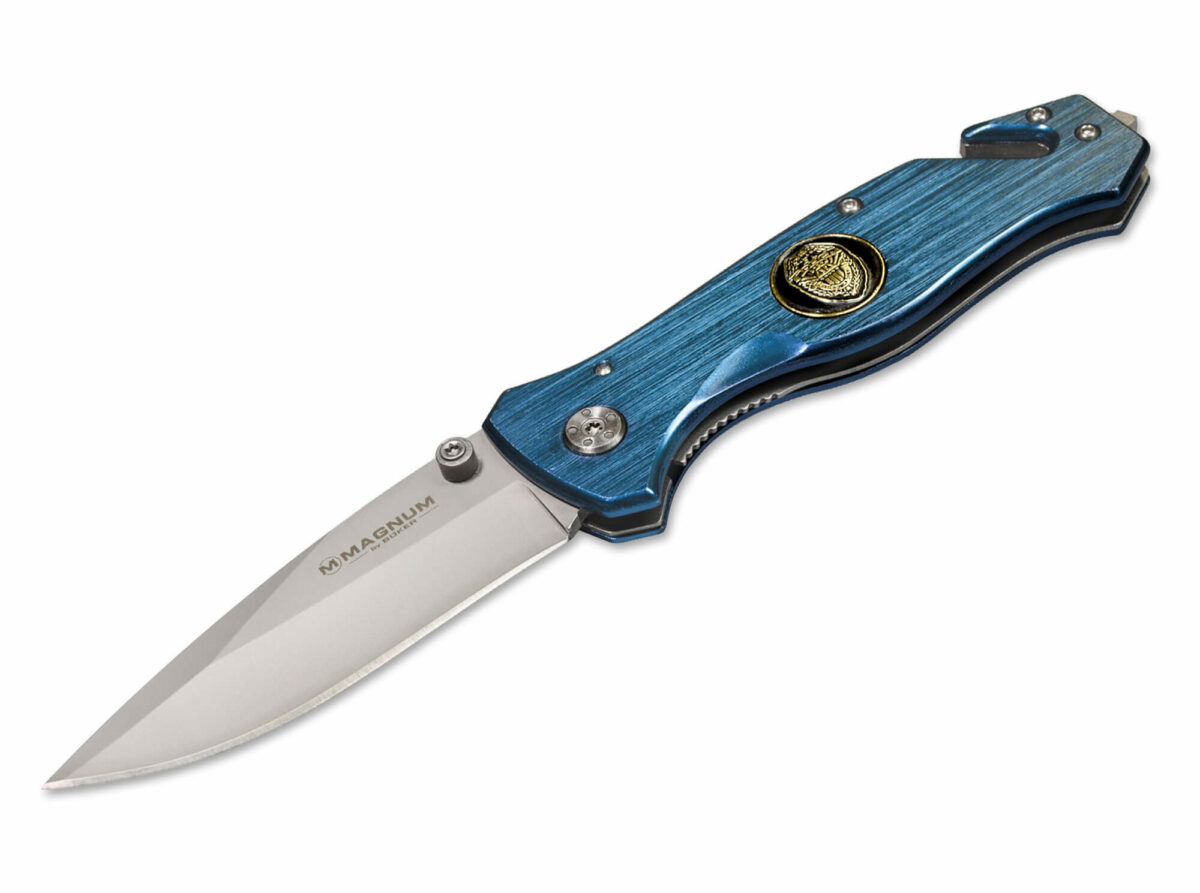 Boker Magnum Tactical Blue Law Enforcement Rescue Knife