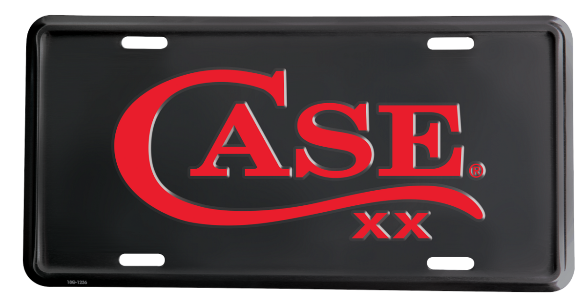 Case Black Logo License Plate
