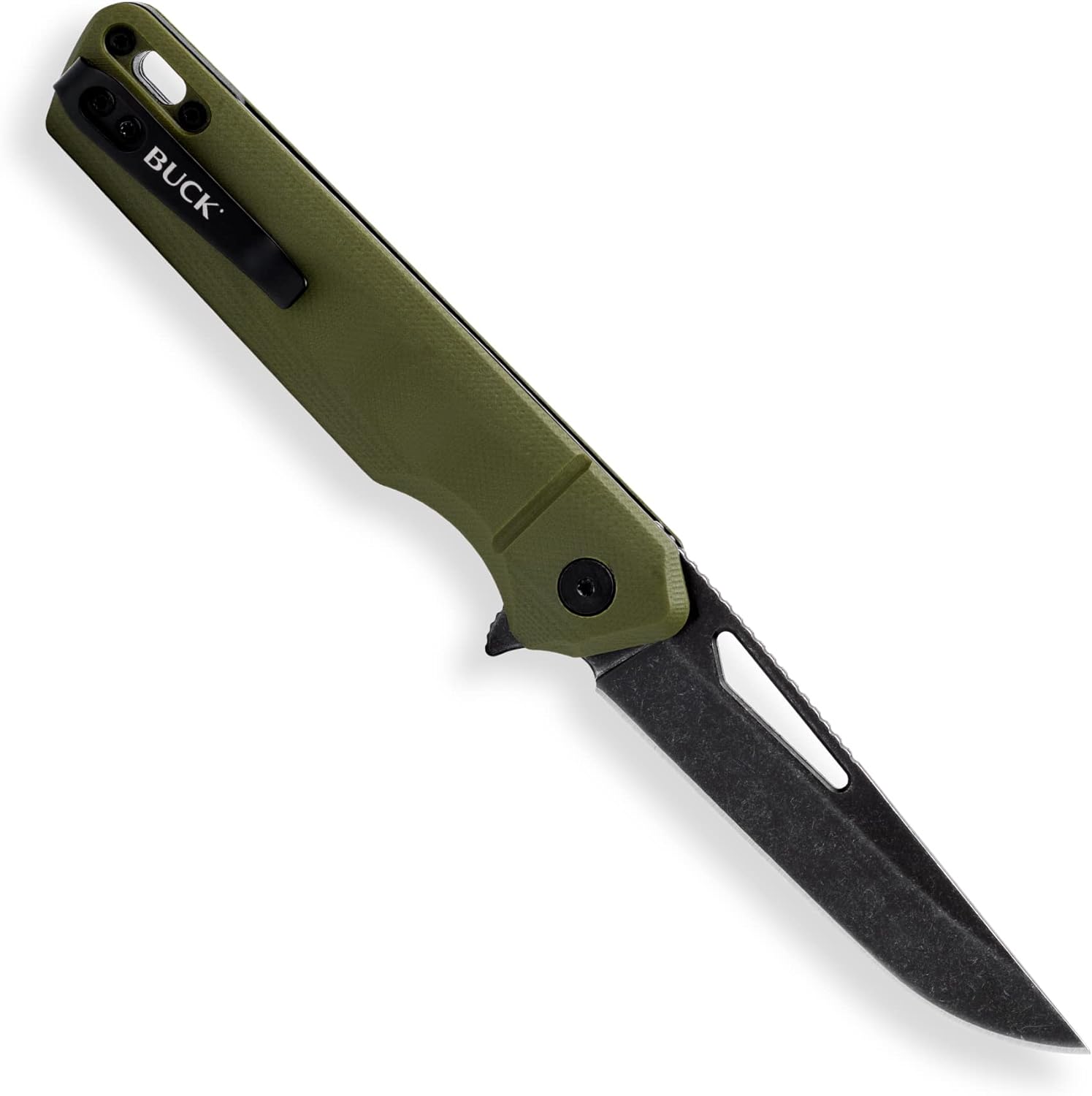 Buck OD Green Aluminum Infusion Assisted Flipper - Image 2