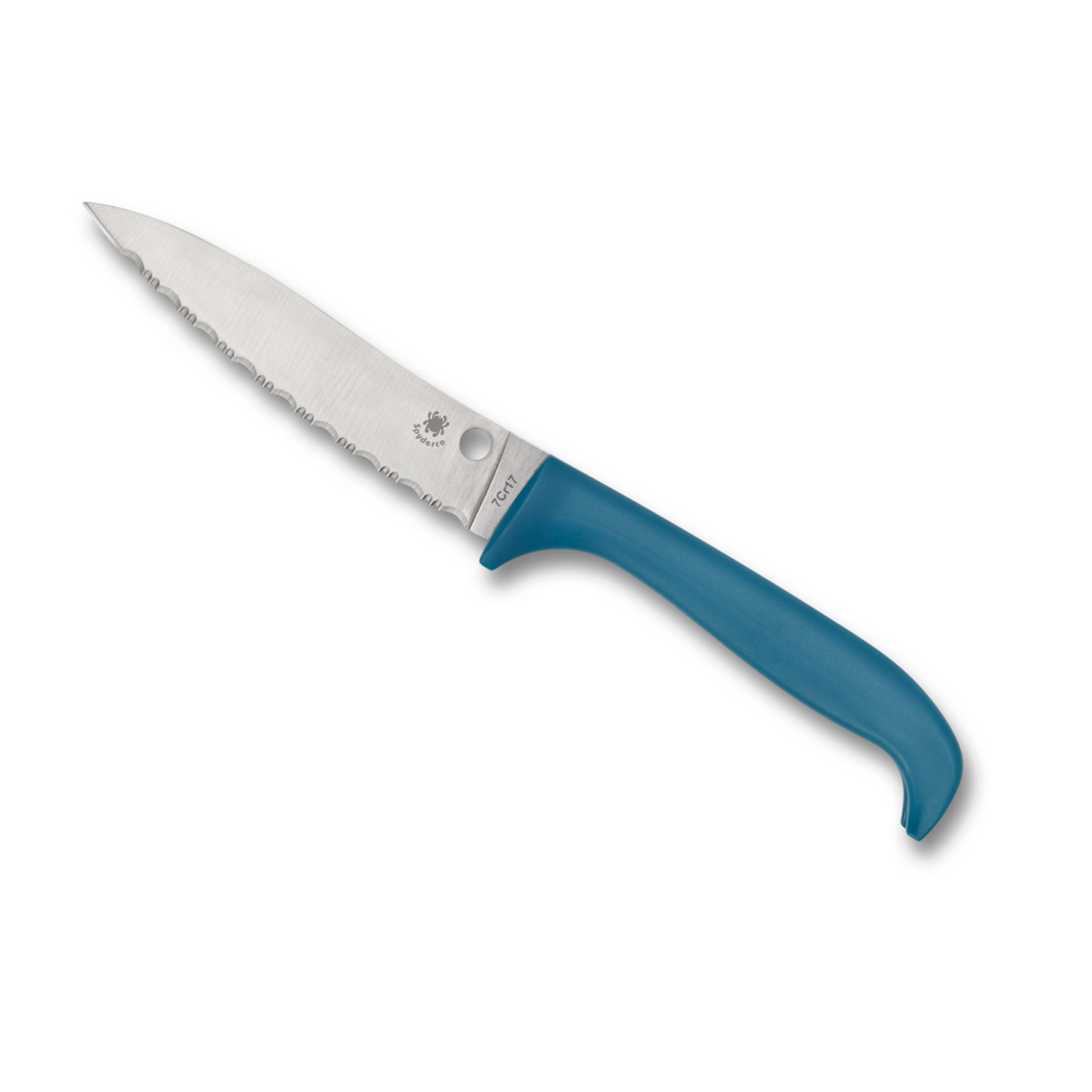 Spyderco Blue Counter Critter Kitchen Knife Serrated