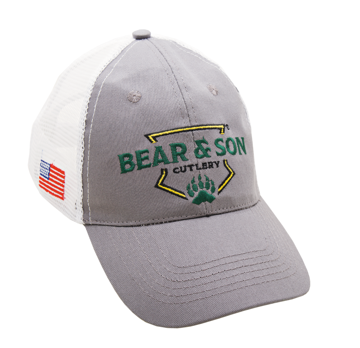 Bear & Son Cutlery Gray White Hat