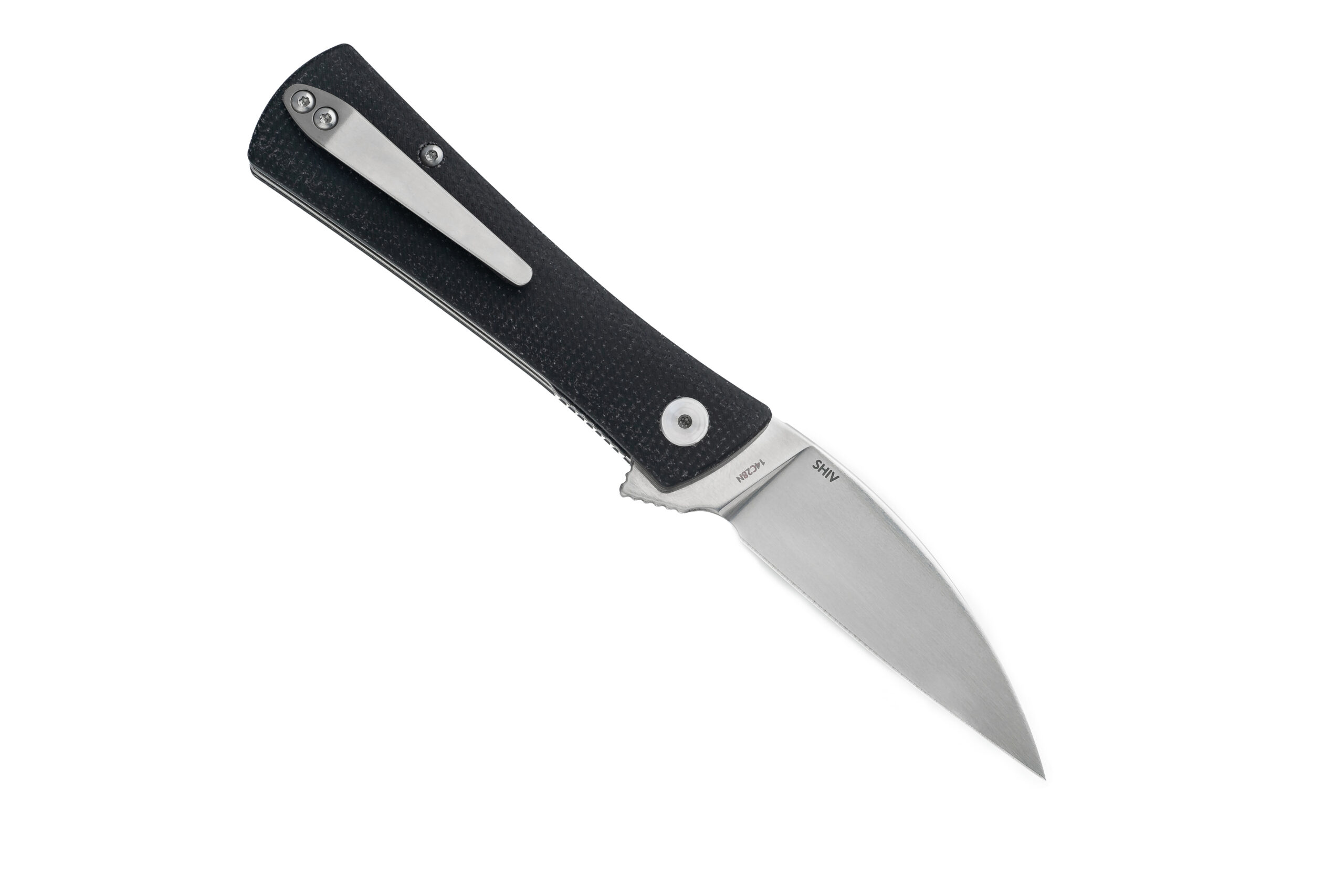 Finch Shadow Black Micarta SHIV Flipper - Red Hill Cutlery