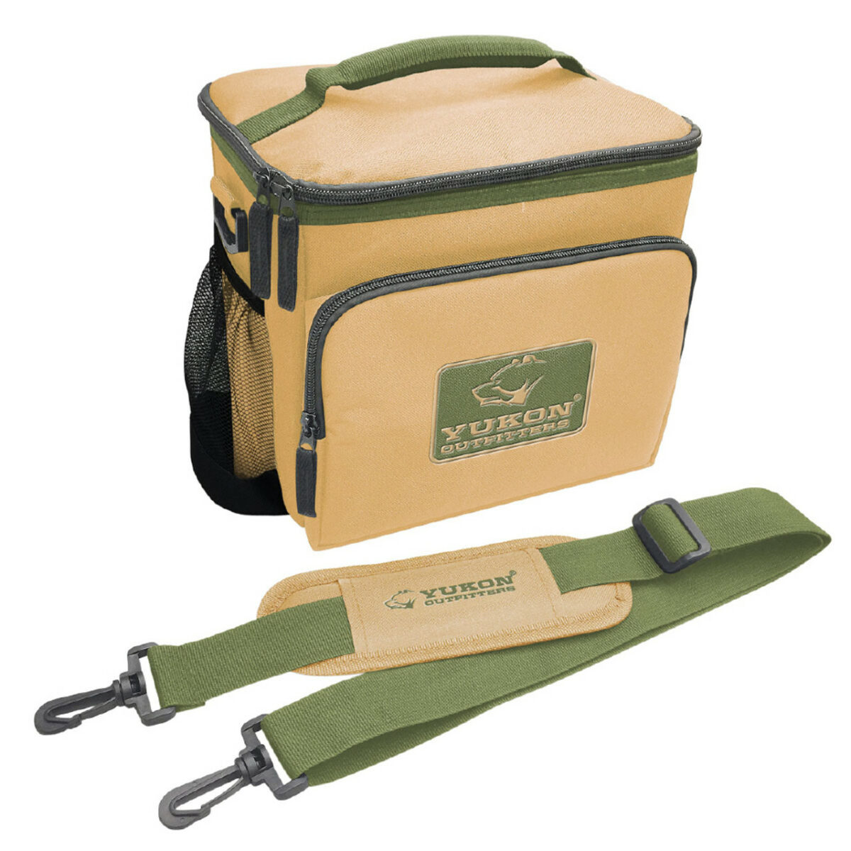 Yukon Outfitters Tan Green Lunch Box Cooler