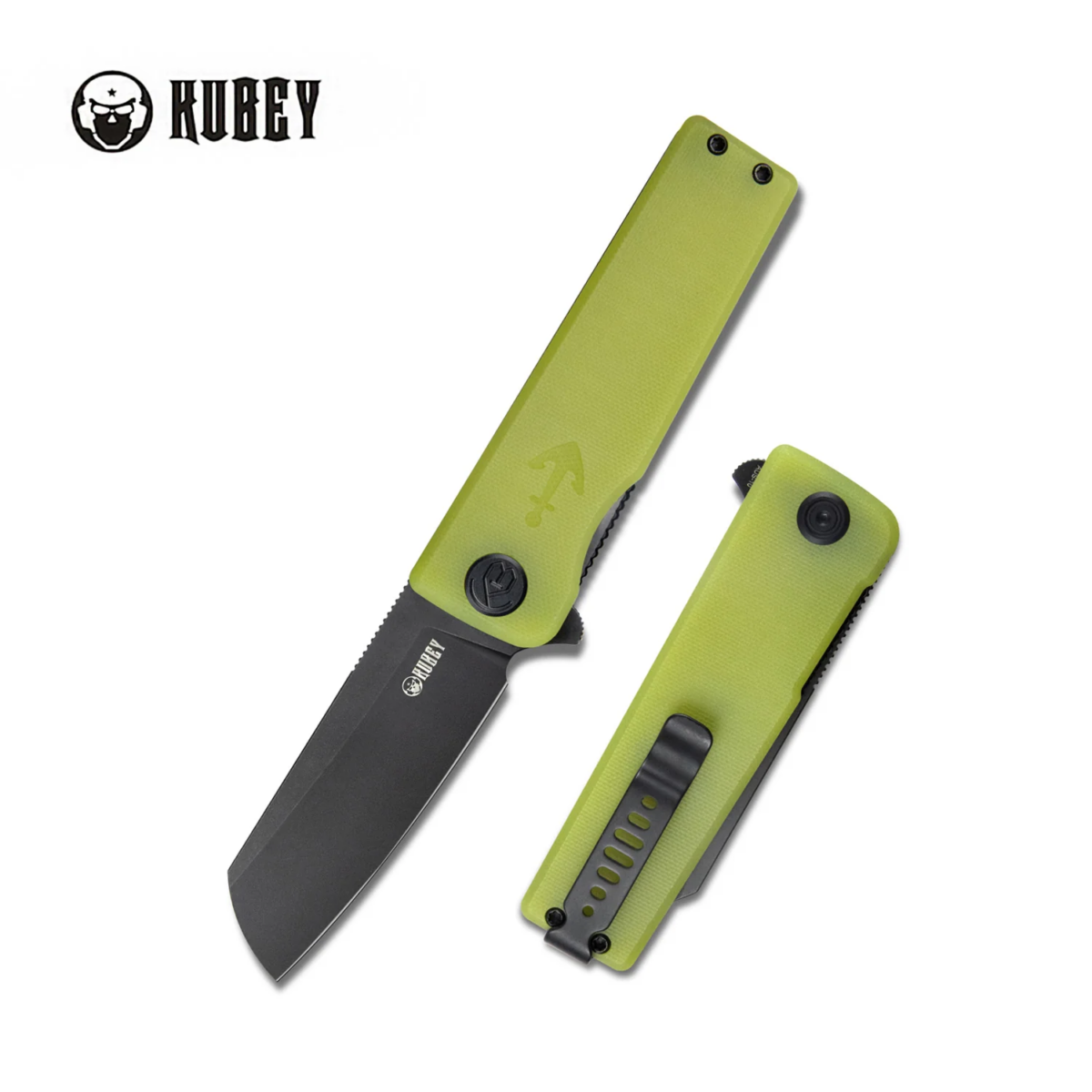 Kubey Translucent Yellow G10 Sailor Liner Lock