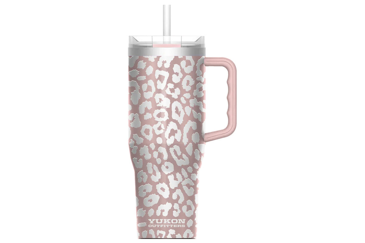 Yukon Outfitters 40oz Fit Forty Tumbler – Rose Gold Leopard