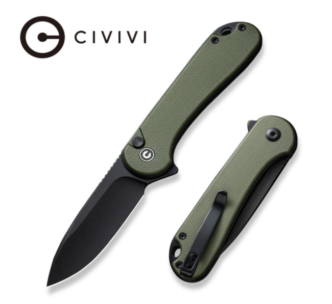 Civivi OD Green G10 Button Lock Elementum