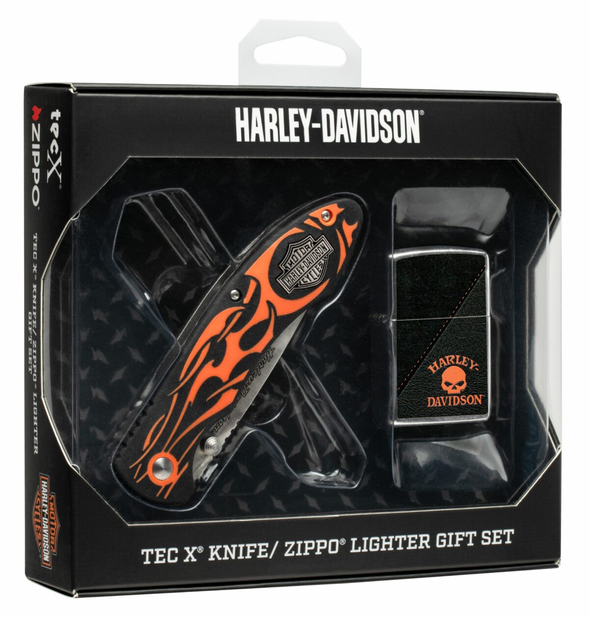 Harley-Davidson® TecX Flame Knife & Zippo Lighter Gift Set