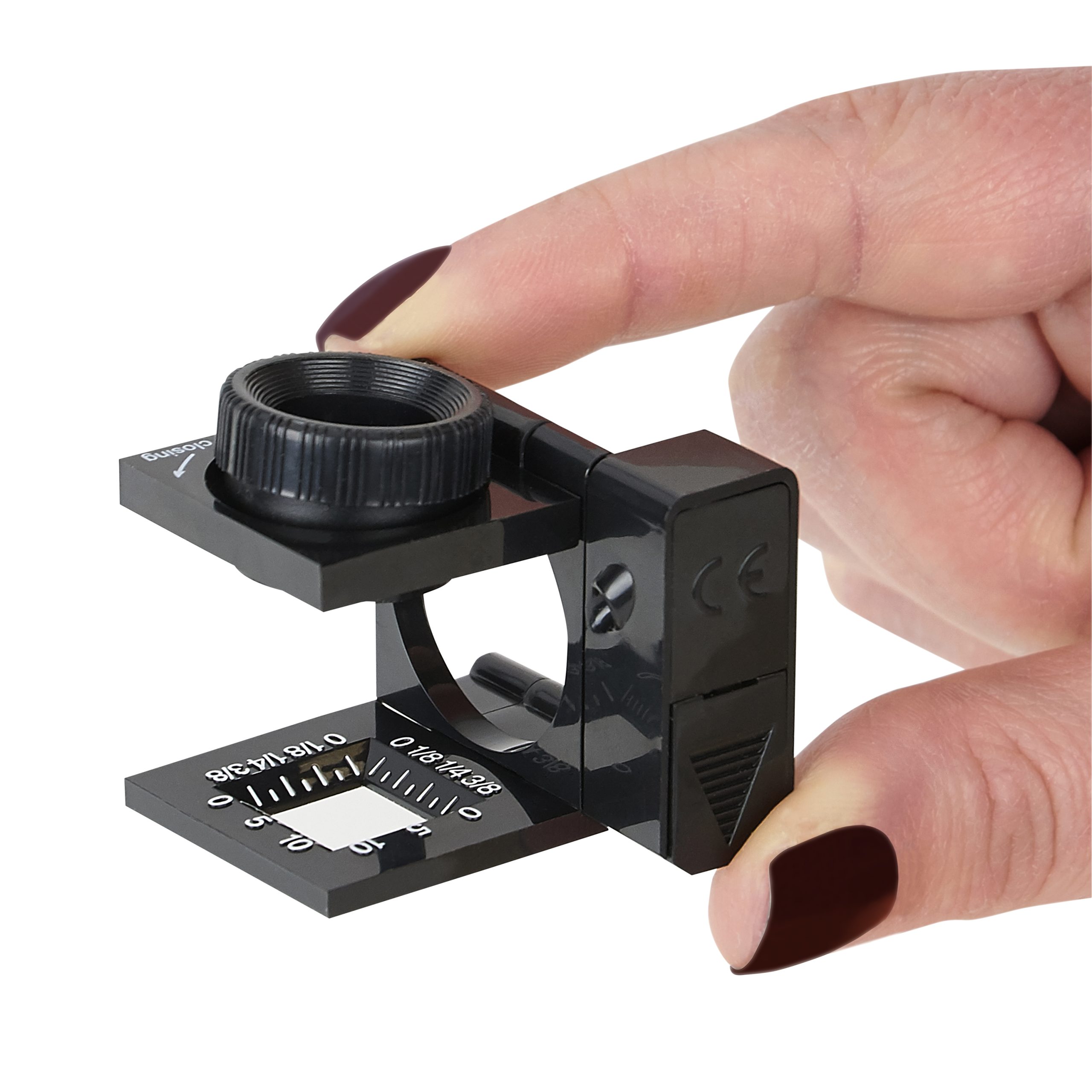 LinenTest™ 11.5x15mm LED Lit Dual Lens Fold-Out Loupe Magnifier - Image 5