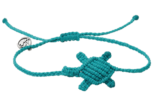 4OCEAN Turquoise Sea Turtle Macrame Bracelet