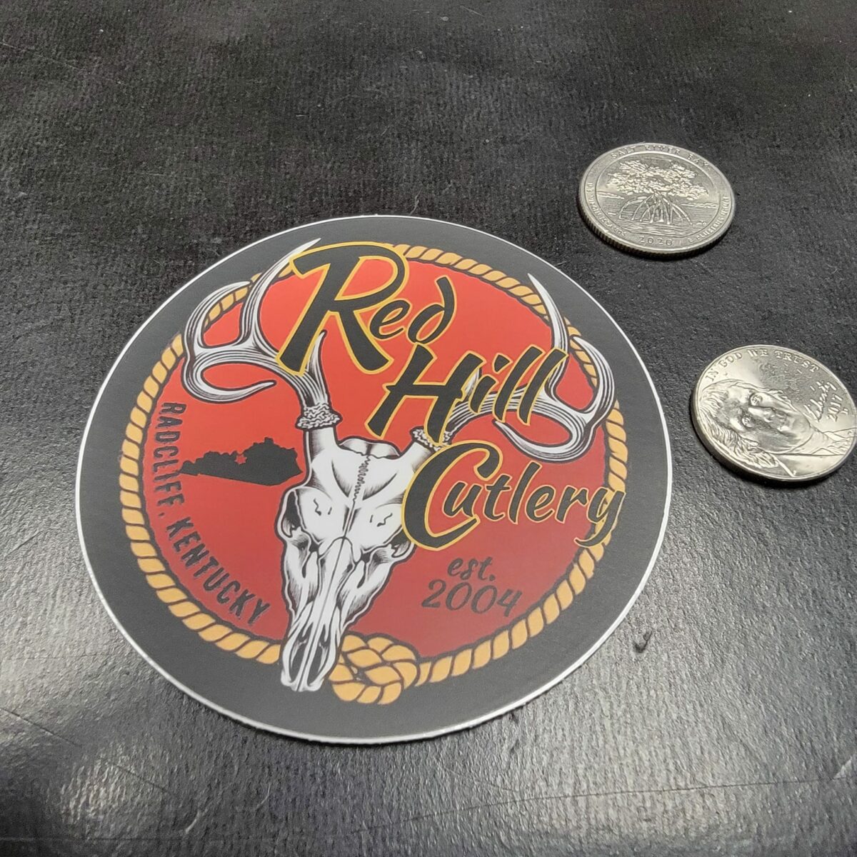 RHC Round Deer Skull Sticker