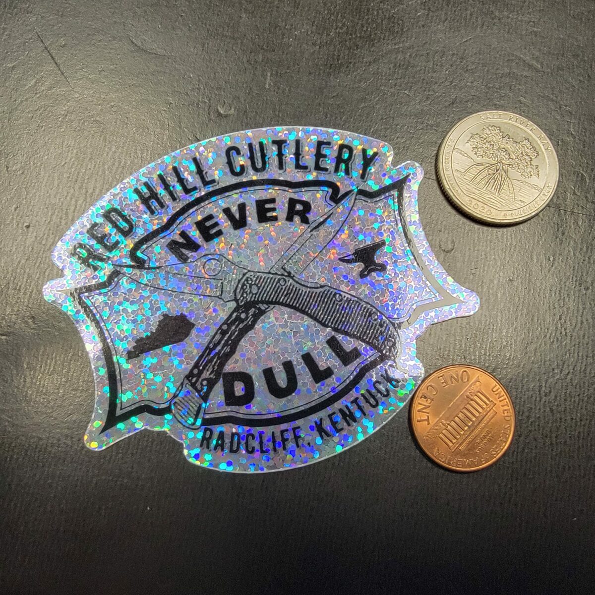 RHC Never Dull Glitter Sticker