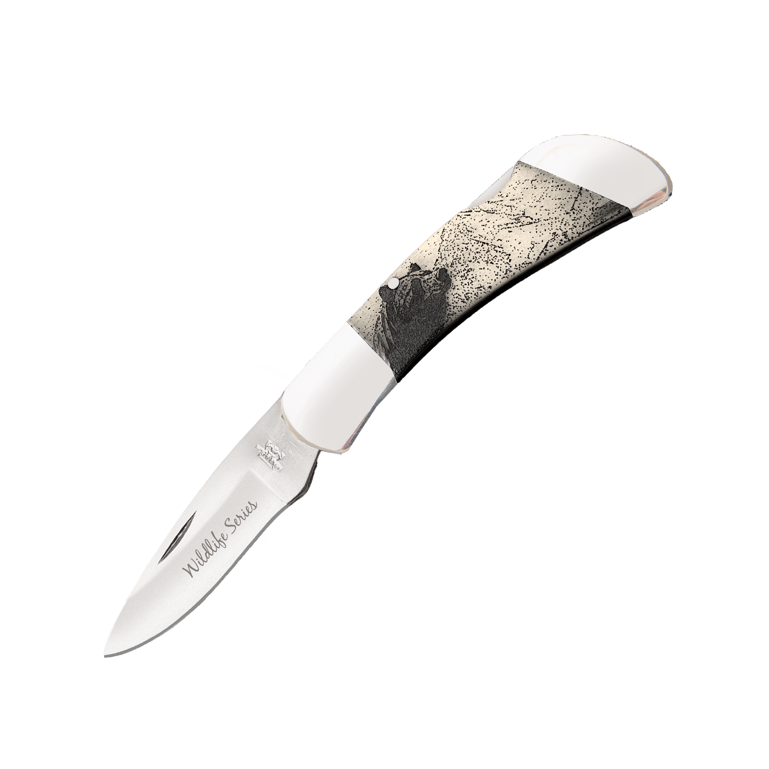 Bear Wildlife Series BEAR Natural Bone Lockback
