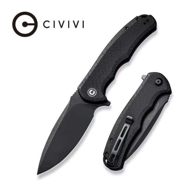 Civivi Black Micarta Praxis Flipper