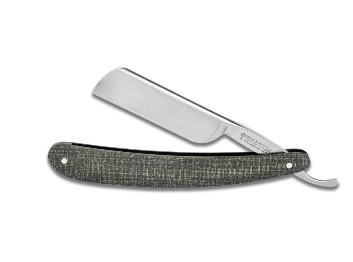 Boker Green Micarta Lounge Bar Straight Razor