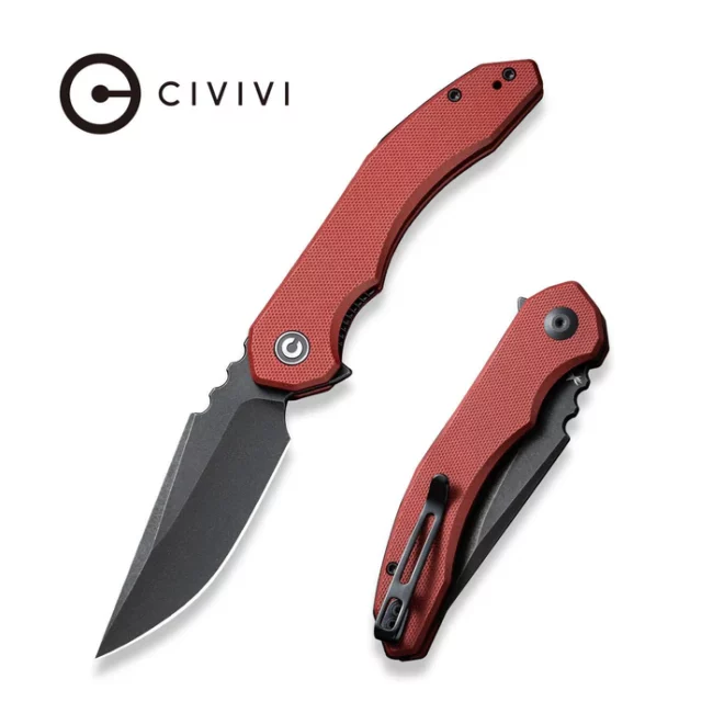 Civivi Burgundy G10 Bluetick Flipper