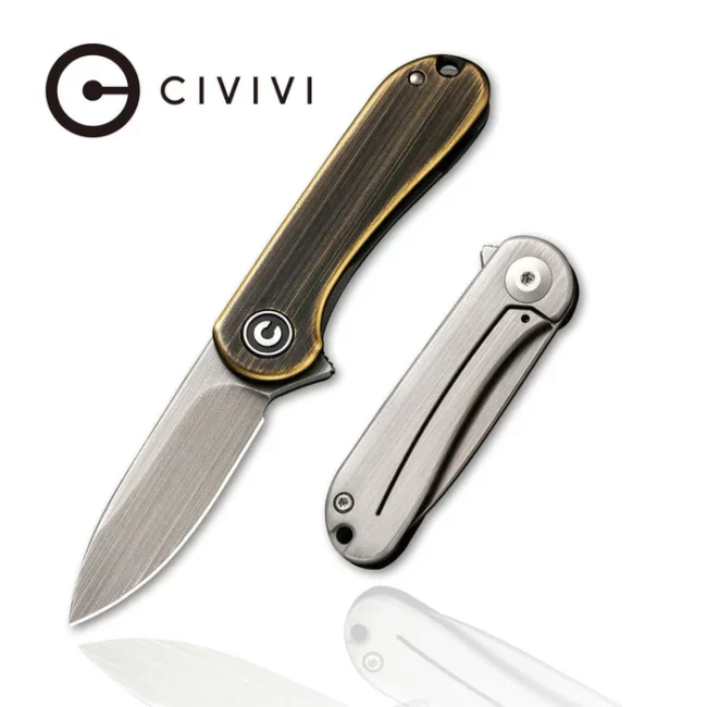 Civivi Rubbed Brass Mini Elementum Flipper