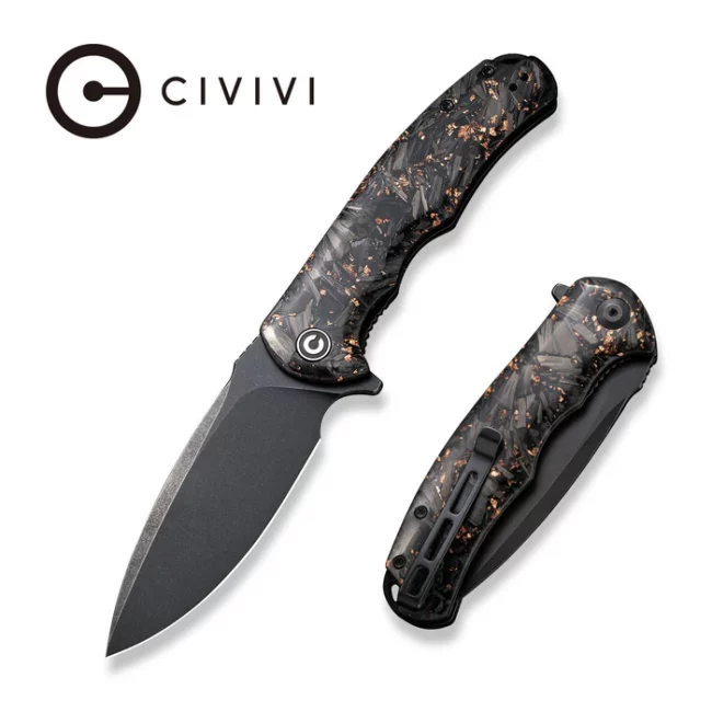 Civivi Carbon Fiber and Copper Praxis Flipper