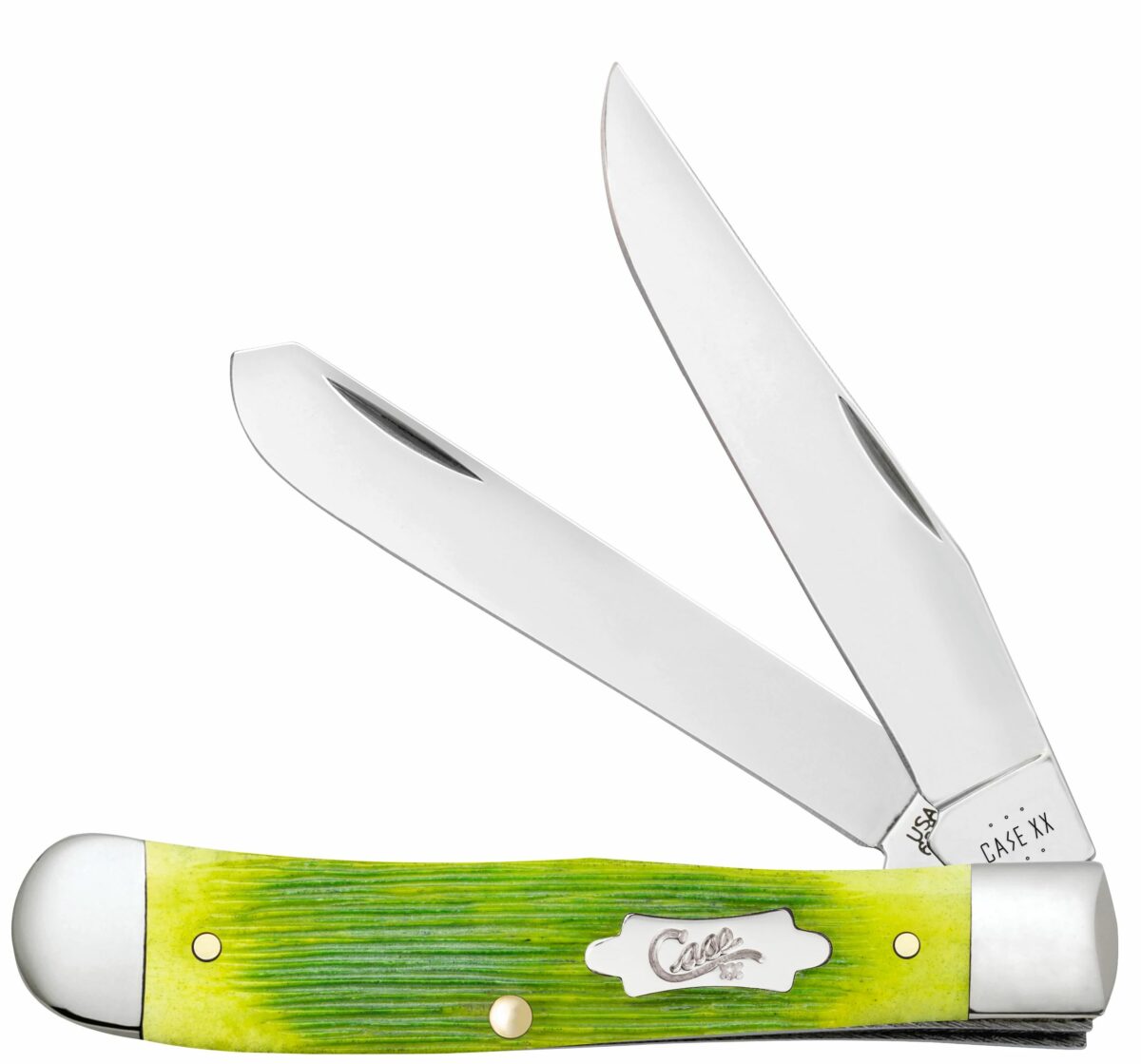 Case Lime Green Barnboard Bone Trapper