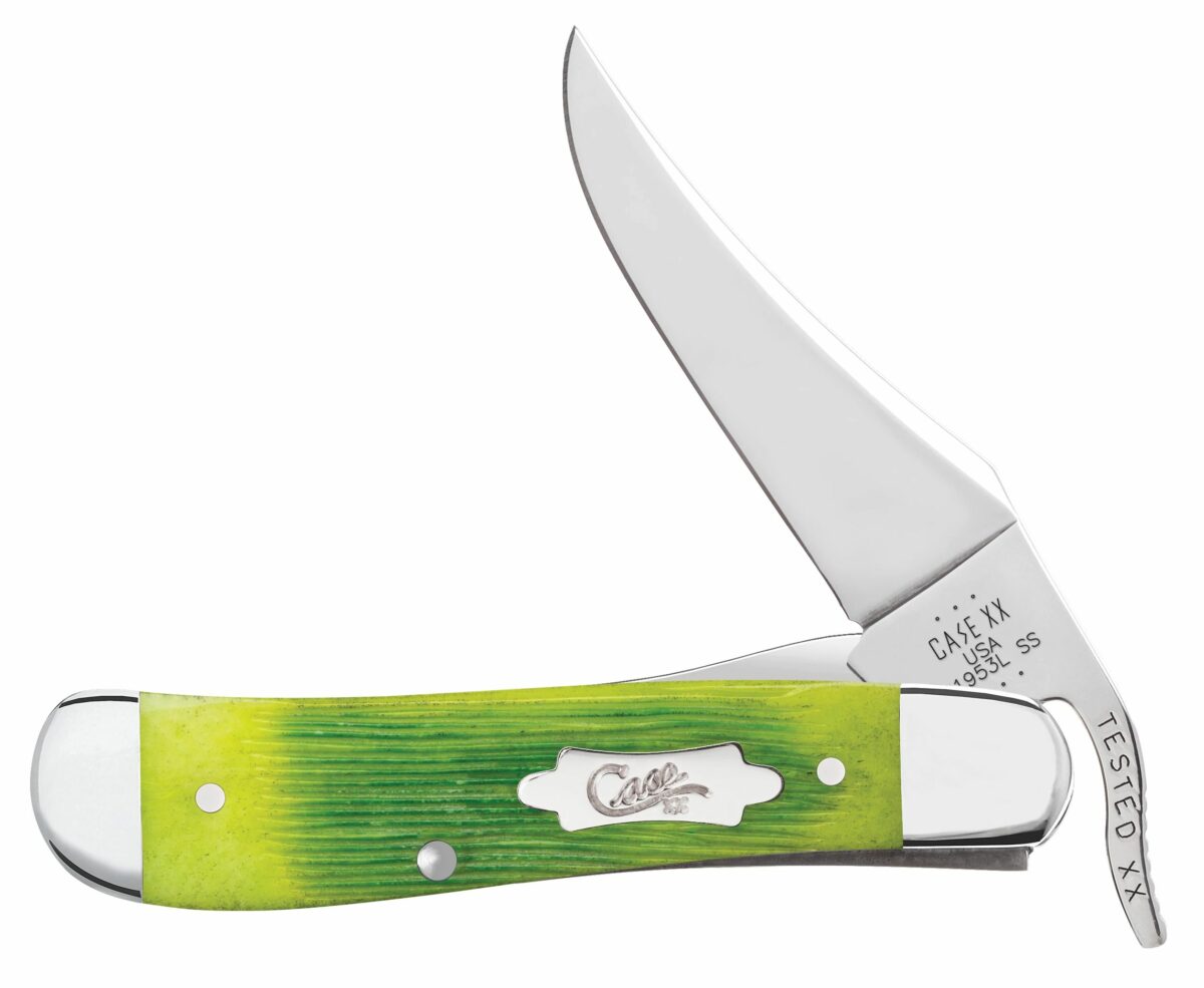 Case Lime Green Barnboard Bone Russlock