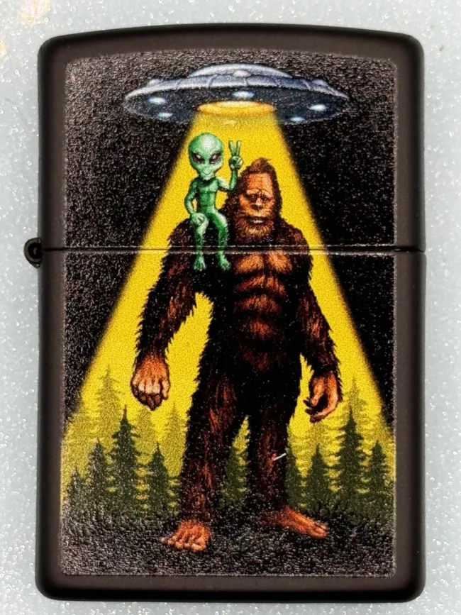 Zippo Lighter Rick Rietveld Big Foot and Alien Design