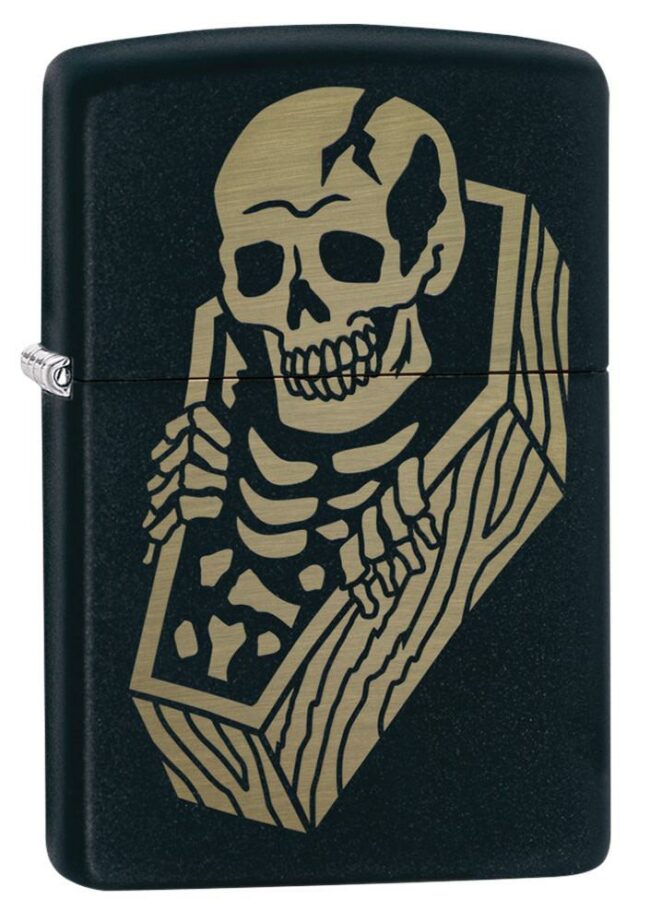 Zippo Lighter Skull Coffin