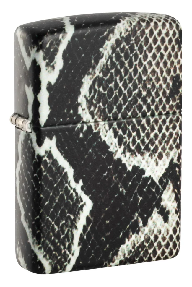 Zippo Lighter Black Snake Skin