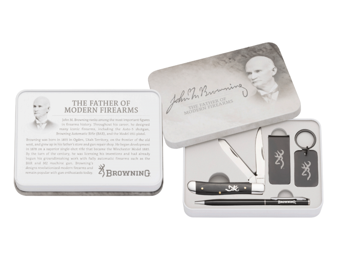 Browning 2024 John M. Browning Trapper Combo Gift Tin Set