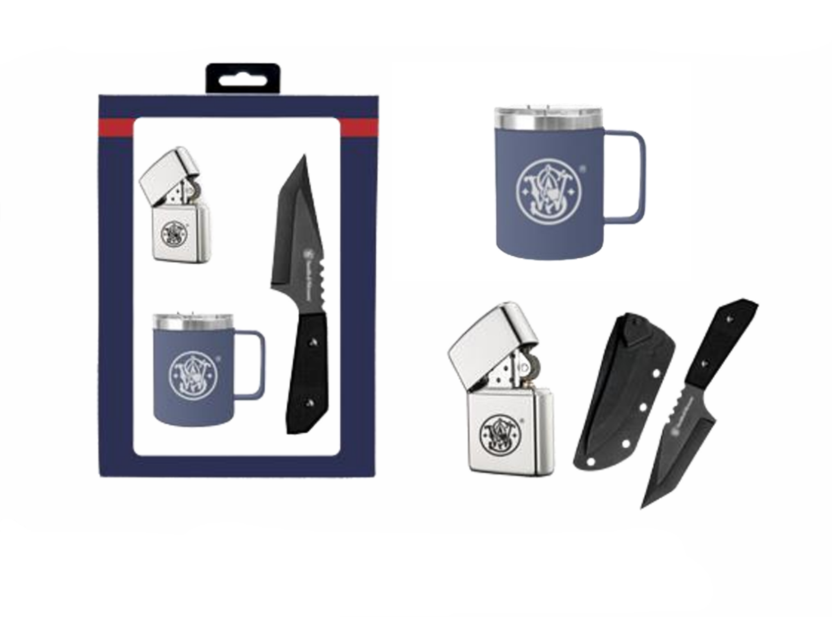 Smith & Wesson Knife, Lighter, & Mug Gift Set