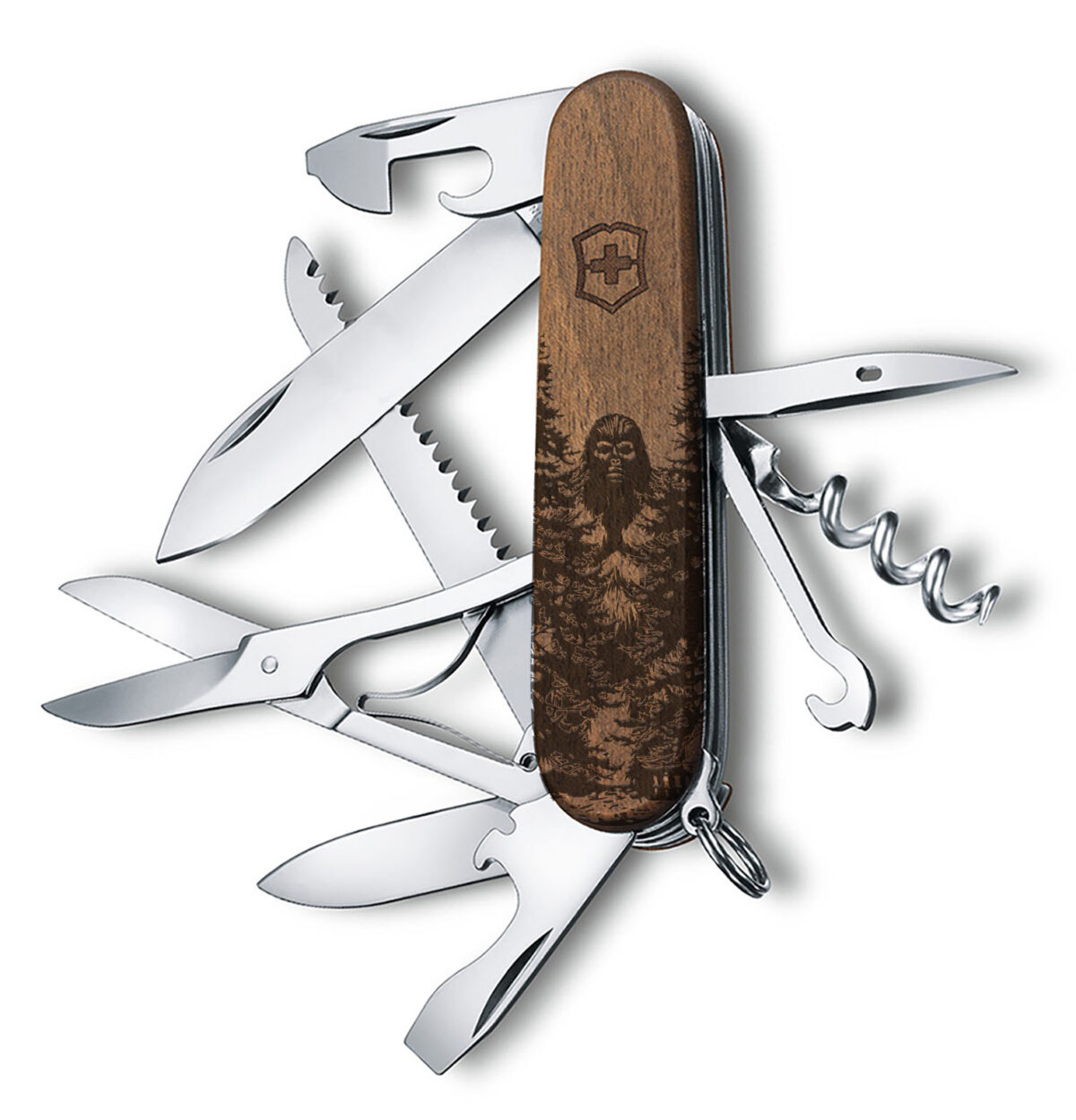 Victorinox Swiss Army Carved Walnut Bigfoot Huntsman