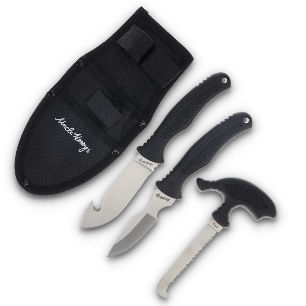 Schrade Uncle Henry Black 3-Piece Hunting Kit