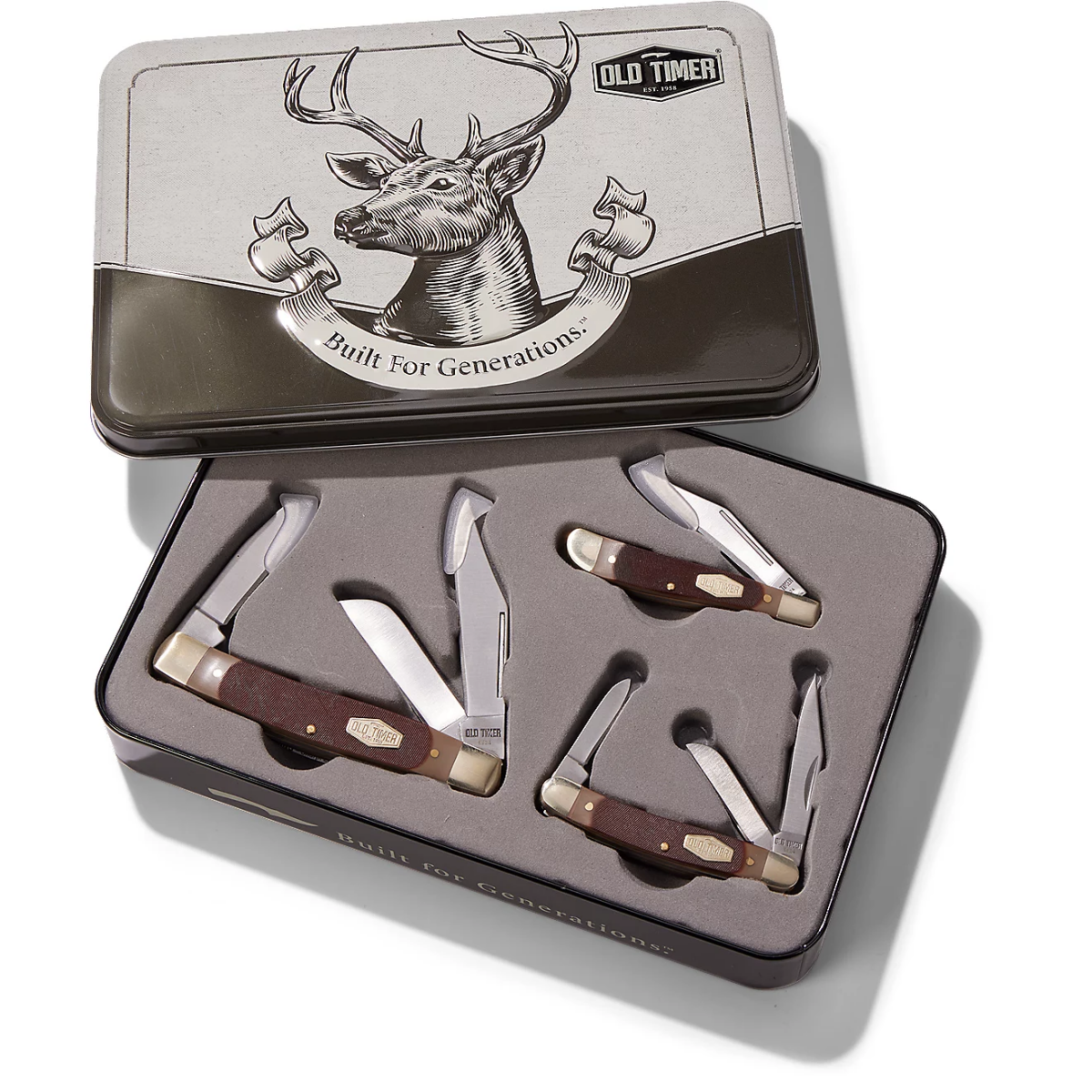 Schrade Old Timer Three Knife Gift Tin Set