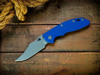 Rick Hinderer Blue G10 XM-18 3.5" Bowie Non Flipper Working Finish