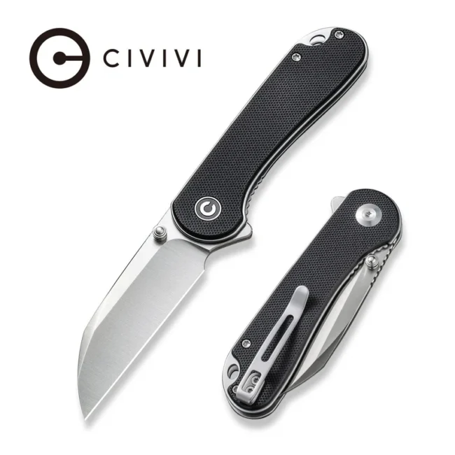 Civivi Black G10 Wharncliffe Elementum Flipper