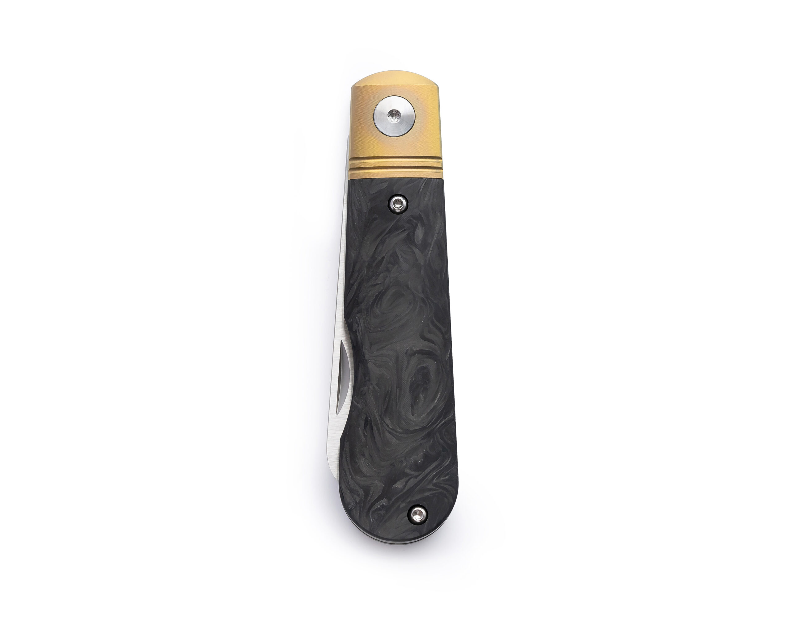 Wheat State Cutlery Black Swirl Carbon Fiber Peacemaker Barlow - Image 6