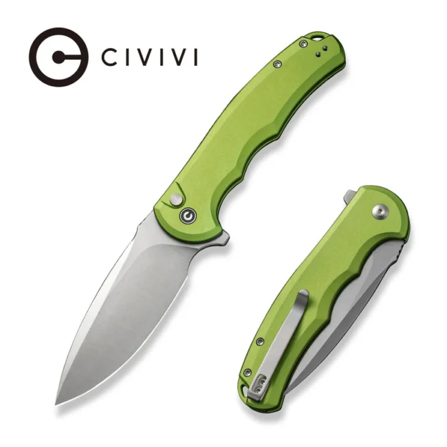 Civivi Lime Green Aluminum Button Lock Praxis