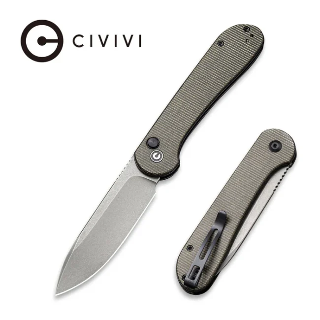 Civivi Dark Green Micarta Button Lock Elementum