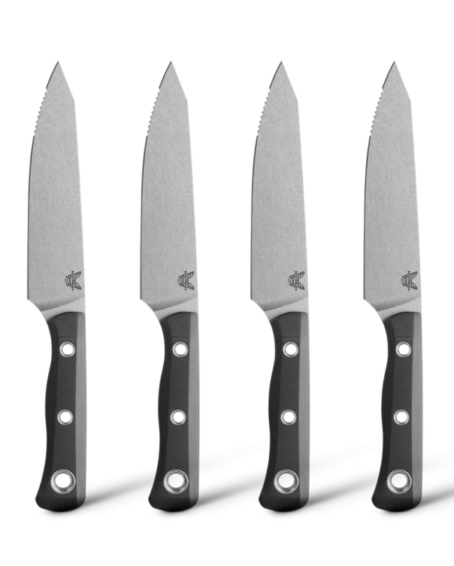 Benchmade Black G10 4 Piece Kitchen Table Steak Knife Set