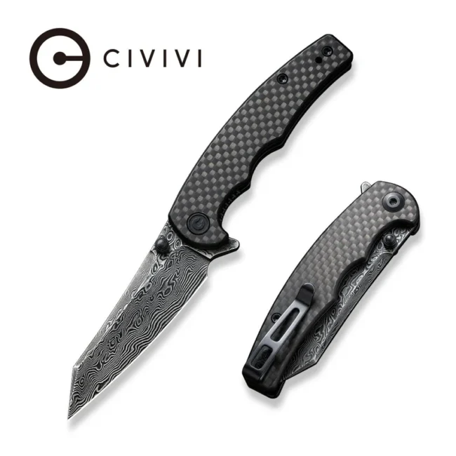 Civivi Carbon Fiber Damascus P87 Flipper