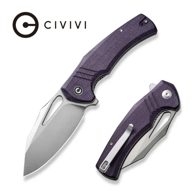 Civivi Purple Micarta BullTusk Flipper