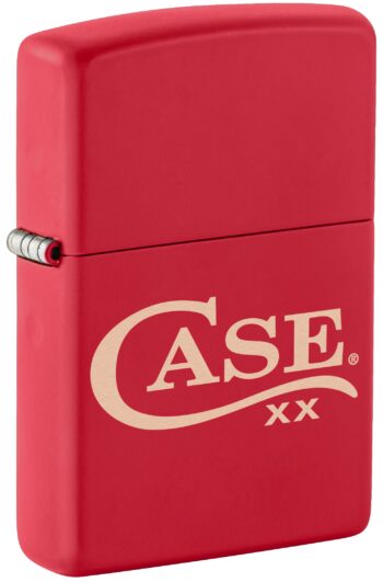 Case Logo Red Zippo Lighter