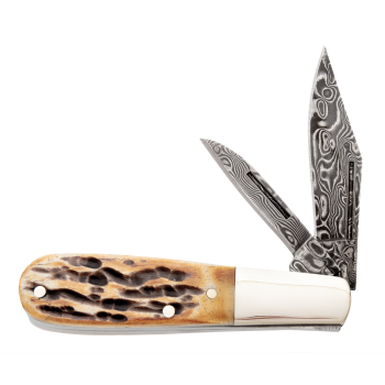 Bear Stag Bone Damascus Baby Barlow