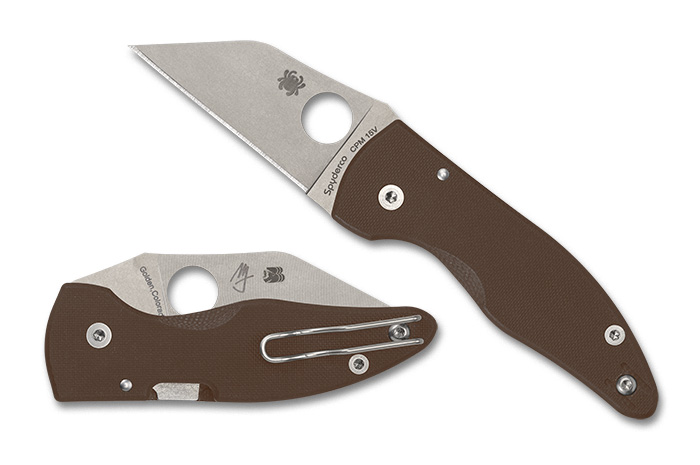Spyderco Sprint Run Brown G10 MicroJimbo