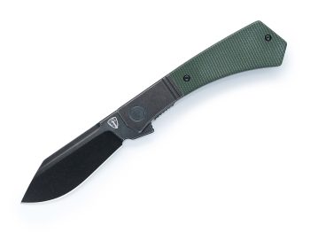 Finch Sequoia Green Micarta Stray Dog Flipper