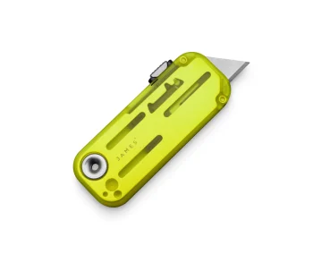 The James Brand Clear Electric Green The Palmer