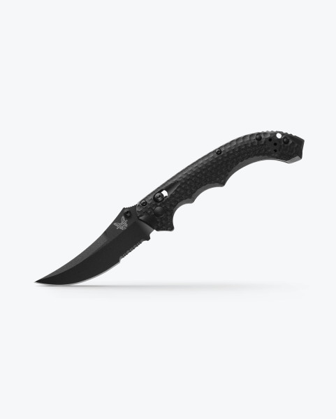 Benchmade Black G10 Partial Serrated Mini Bedlam - Image 3