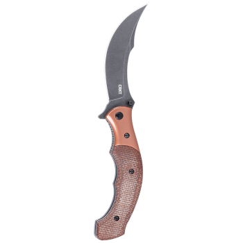 CRKT Folts Brown Micarta Compact Ritual Assisted Flipper Knife