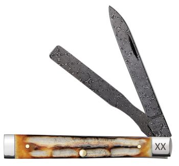 Case Deep Canyon Jig Burnt Natural Bone Damascus Baby Doc