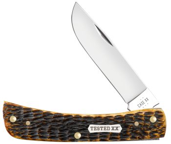Case Burnt Amber Bone Sod Buster Jr Carbon Steel
